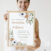 Sticker Rond Couronne florale d'hiver Taupe Coton Pin Enfant No