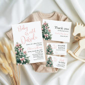 Serviette En Papier It's Cold Outside Winter Pink Bow Girl Baby Shower