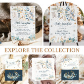 Winter Little Snowflake Clothesline Baby Shower Kaart