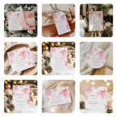 Serviette En Papier Baby shower des flocons de neige de Bow rose d'hiv