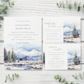 Winter Snow Mountain Ski Landschap Adres Etiket (Personaliseer de collectie van deze zelfstandige maker.)