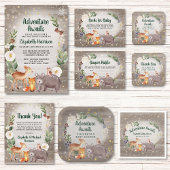 Winter Woodland Animals Waterverf Baby shower