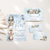 Carte D'accompagnement Animaux boisés Oh Baby Winter Diaper Raffle