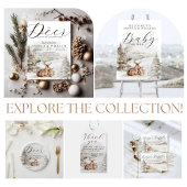 Serviette En Papier Bois d'hiver Oh Deer Thème Baby Boy Douche