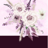 Serviette En Papier Wisteria Lavender White Rose Chic Rose Mariage