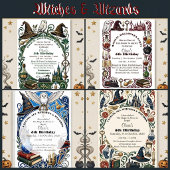 Invitation Hocus Pocus Anniversaire Magique de Conte de Fées 