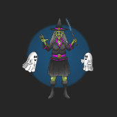 Sorcière verte et fantômes Trick ou traiter Hallow