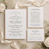 Poster Noir & Blanc Classic Élégant Mariage de calligraph