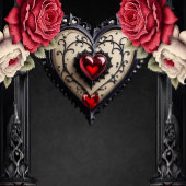 Grand Sac Cadeau Merveilleux coeur gothique généreux.