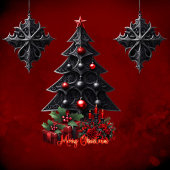 Serviette En Papier merveilleux arbre gothique de noël