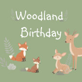 Papier Cadeau Woodland Animal Birthday Personalized