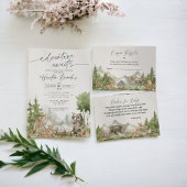 Serviette En Papier Woodland Animals Adventure Await Baby shower