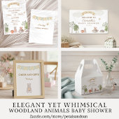 Woodland Animals Baby Shower Invitation