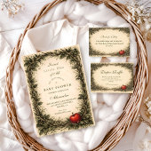 Carte D'accompagnement Woodland Apple Forest Diapper Raffle