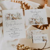 Invitation Baby shower des animaux forestiers