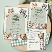 Invitation Baby shower des animaux forestiers