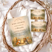 Invitation Woodland Campfire Baby Shower