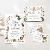 Serviette En Papier Baby shower des animaux forestiers de bois sur mes