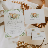 Prospectus 14 Cm X 21,6 Cm Woodland Fox Baby shower Candy Guider Jeu