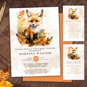 Poster Woodland Fox mignon Pacifique chasse Baby shower j