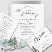 Sticker Rond Forêt de bois d'aquarelle