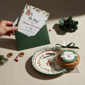 Oh Boy Woodland Winter Baby Shower Invitation