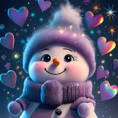 Carte de voeux vintage Snowmans : Joyeux Noël