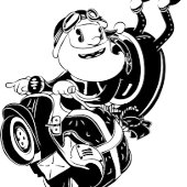 PAPIER MOUSSELINE RETRO NOËL CARACTÈRES TISSUE PAPIER