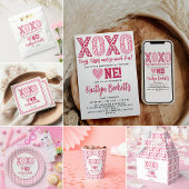 Serviette En Papier XOXO Hugs & Kisses Saint Valentin 1er anniversaire
