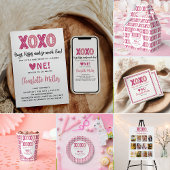 Serviette En Papier XOXO Hugs & Kisses Saint Valentin 1er anniversaire