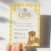 T-shirt En Tri-matière Jaune Dada En vichy Chiot Empreinte de patte Anniv