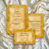 Serviette En Papier Mariage floral rose jaune