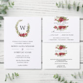 Yuletide | Kerst van Poinsettia berries Cadeaupapier (Personaliseer de collectie van deze zelfstandige maker.)