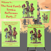 Invitation Enfants Zombie Famille Halloween