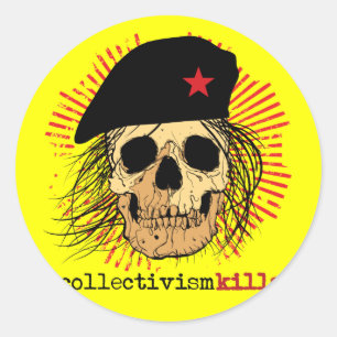 Collectivisme Kills Ronde Sticker