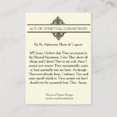 COLLECTIVITÉ SPIRITUELLE CARTE SAINTE PRIÈRE CATHO (Dos)