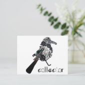"Collector" Magpie Found-Object Sculpture Briefkaart (Staand voorkant)