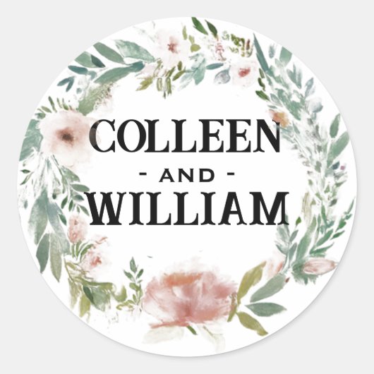 Colleen- en -william ronde sticker (Voorkant)