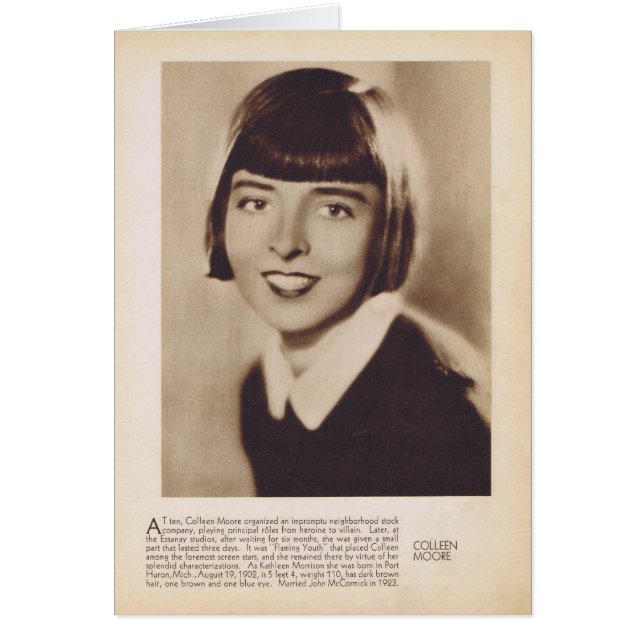 Colleen Moore actrice de cinéma silencieuse portra (Devant)