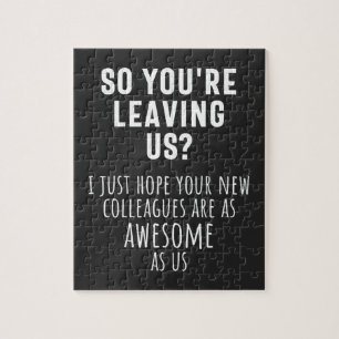 collega afscheid, pensionering, collega, vaarwel, legpuzzel