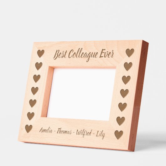 Collega Heart Pattern Custom houten foto lijst Gegraveerde Lijstjes (Links)
