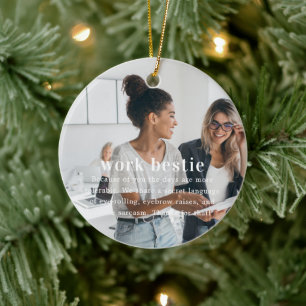 Collega S sentimentele foto kerstcadeau Keramisch Ornament