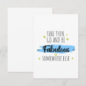 Collega vertrekt, gaat weg, afscheidscadeau bedankkaart (Voorkant / Achterkant)