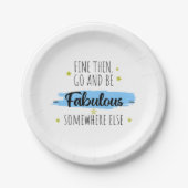 Collega vertrekt, gaat weg, afscheidscadeau papieren bordje (Voorkant)