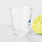 Collega vertrekt, gaat weg, afscheidscadeau shot glas (Links)