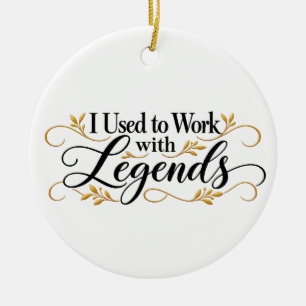 Collega waarmee ik vroeger werkte met legendes keramisch ornament