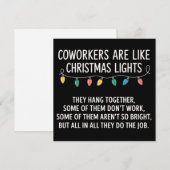 Collega's collega's zijn als kerstverlichting feestdagenkaart (Voorkant / Achterkant)