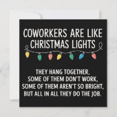 Collega's collega's zijn als kerstverlichting feestdagenkaart (Voorkant)