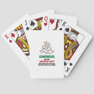 Collega's zijn als kerstverlichting - Gag Gifts Fo Pokerkaarten
