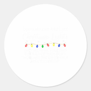 Collega's Zijn Als Kerstverlichting Grappige Colle Ronde Sticker